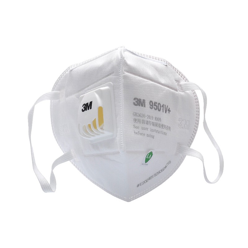 3M 9501V+ KN95 Valved Particulate Respirator Masks