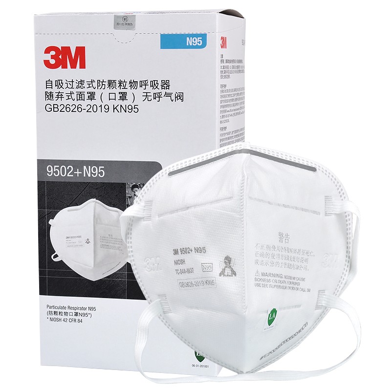 3M 9502+ NIOSH N95 Particulate Respirator Masks