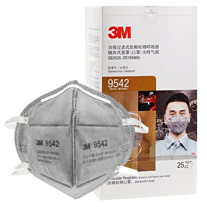 3M 9542 KN95 Carbon Respirator Masks