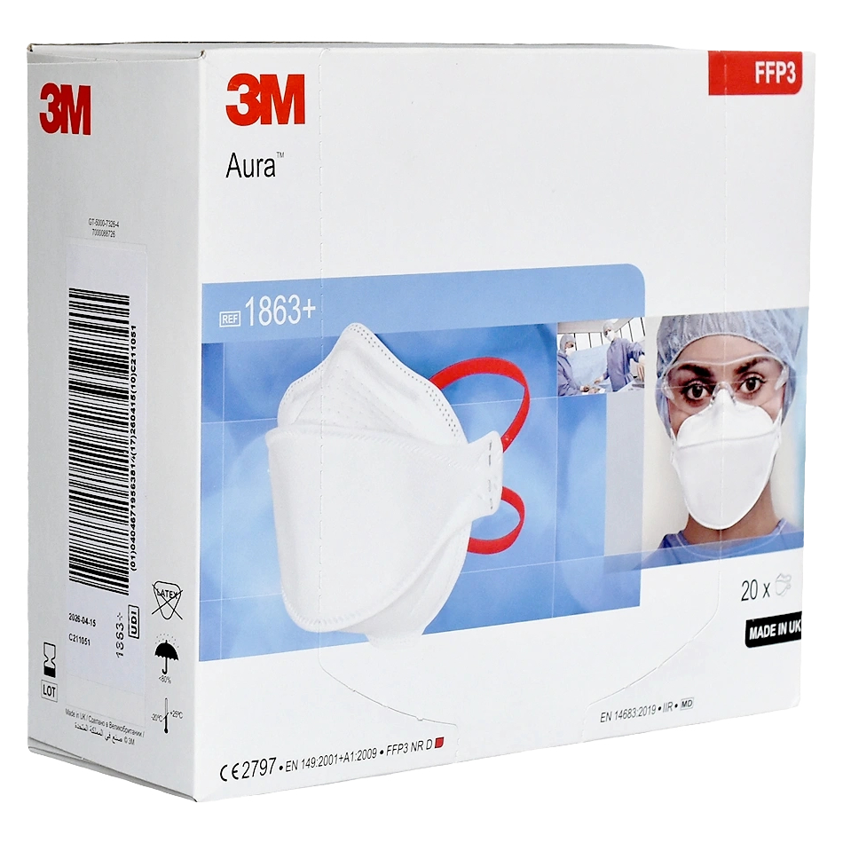 3M Aura 1863+ Healthcare Respirator Mask